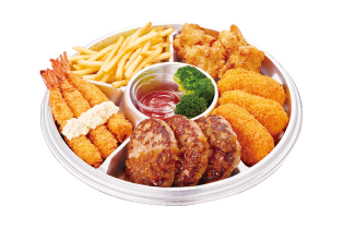 手ごね合挽きハンバーグのパーティープレート