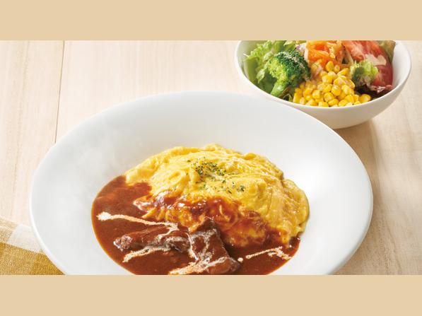 ビーフシチューオムライス＋ジョナサンサラダ