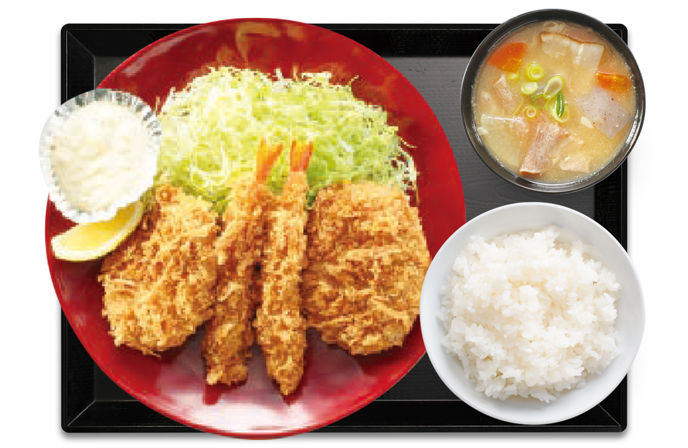 海老ヒレメンチカツ定食