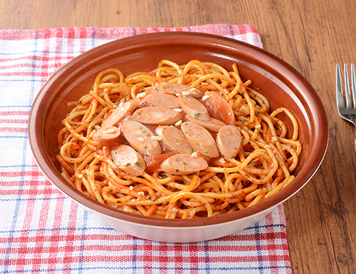 にんにく風味 大盛ナポリタン
