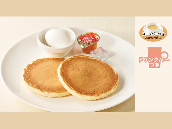 パンケーキ＆ゆで卵モーニング