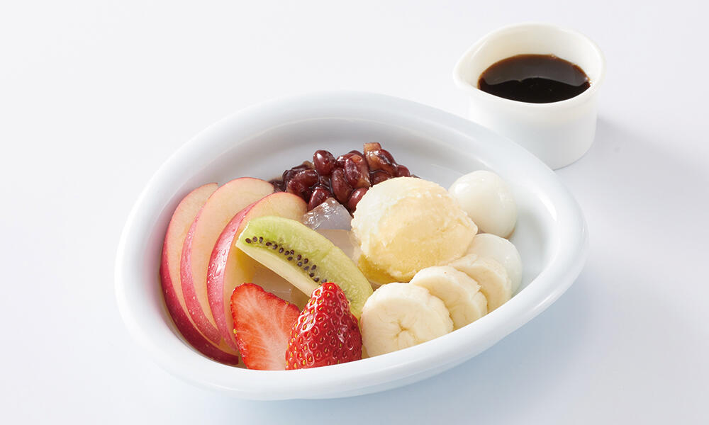 フルーツ白玉クリームあんみつ