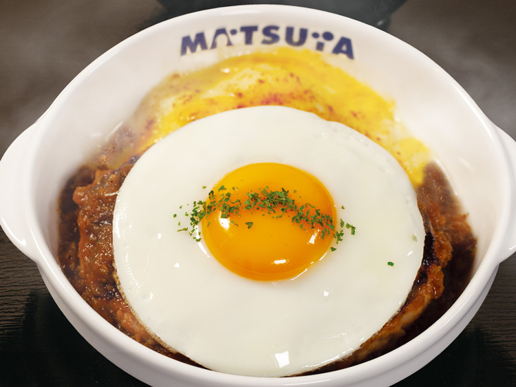 エッグシャリアピンソースハンバーグ定食