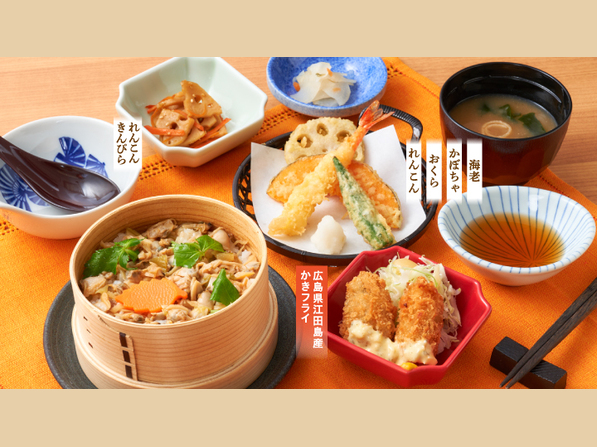 江戸前風深川御飯と江田島かきフライ膳