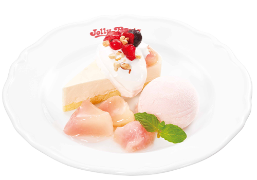 ごろっと白桃とレアチーズケーキ